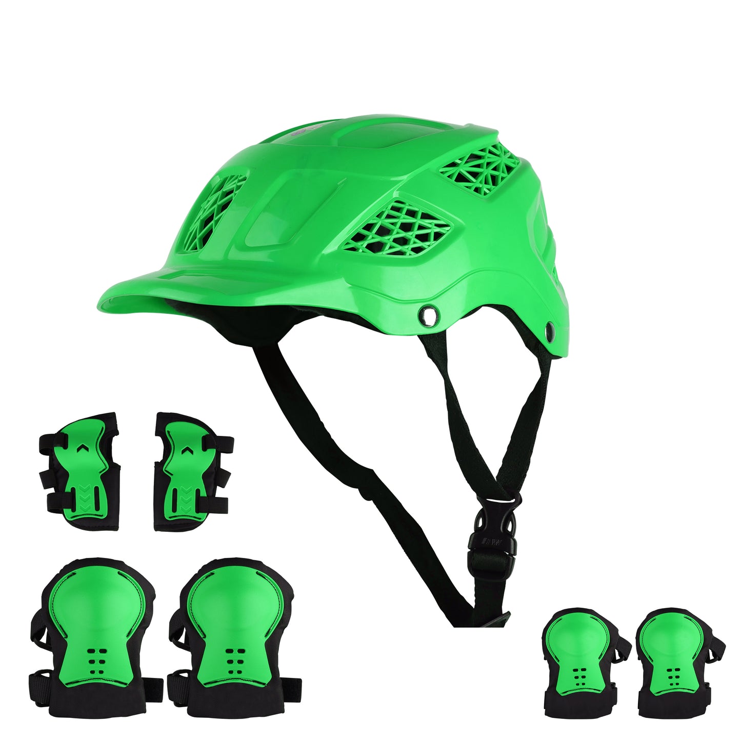 Koko Dragon Kids Skating & Cycling Helmet | Protective Gear for Boys & Girls (Green)