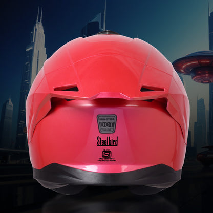 Steelbird SBH-57 Fighter ISI and DOT Certified Full Face Helmet for Men and Women with Inner Chrome Sun Shield (Glossy Sunburnt Glow)