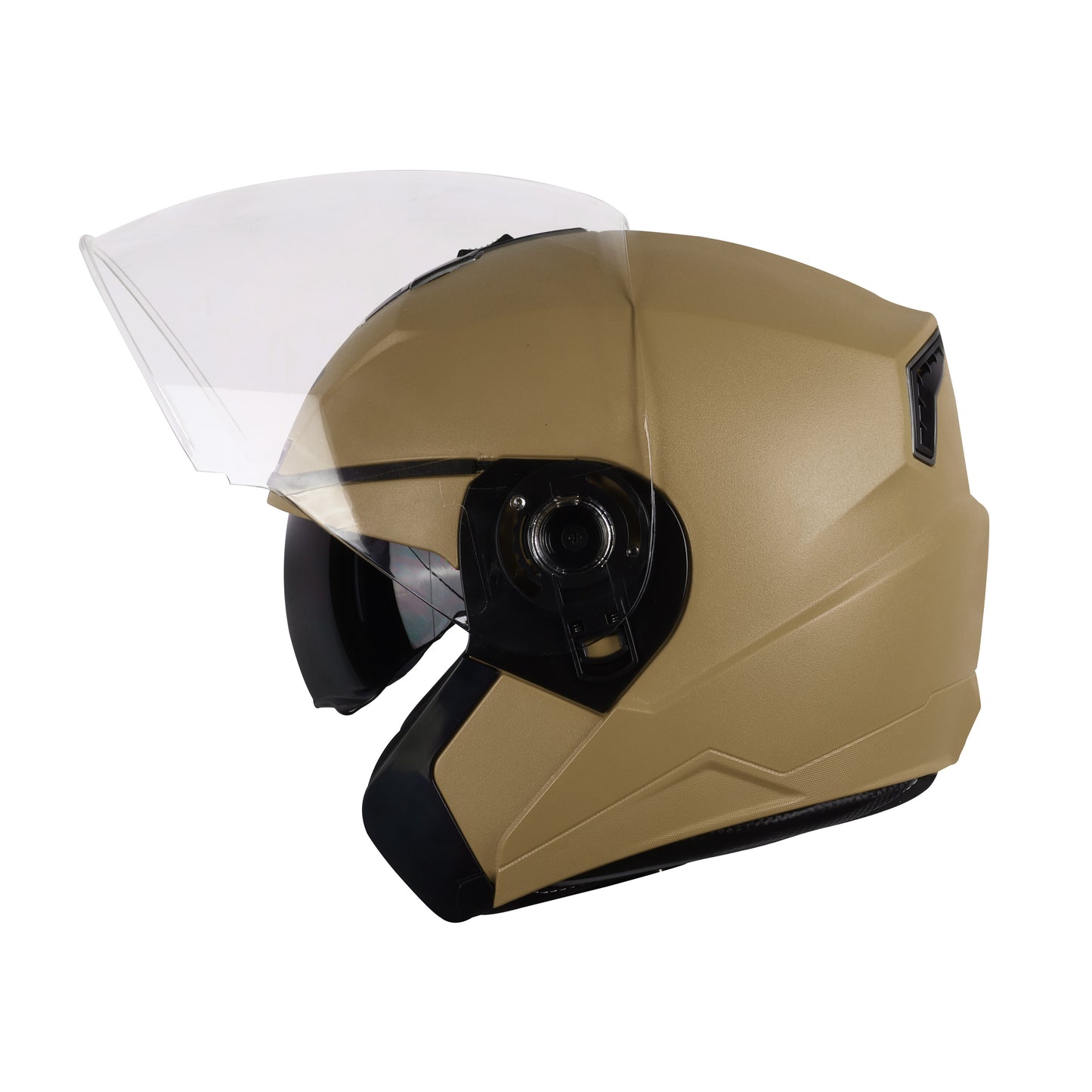 Steelbird SBA-9 7Wings  ISI Certified Open Face Helmet for Men and Women with Inner Smoke Sun Shield (Dashing Desert Storm)