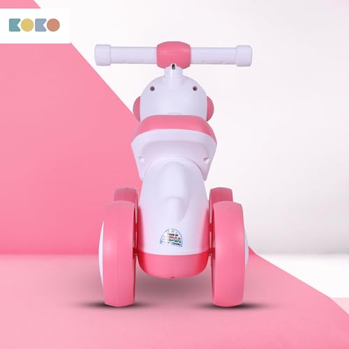 Koko Astronaut Balance Bike for Toddlers – Lightweight Ride-On Toy with Sturdy Wheels, Safe and Fun Indoor/Outdoor Bike for Kids, Ages 1-3 (Pink)