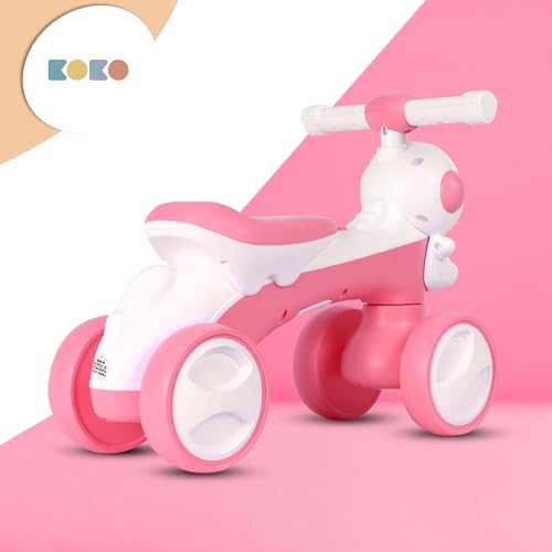 Koko Astronaut Balance Bike for Toddlers – Lightweight Ride-On Toy with Sturdy Wheels, Safe and Fun Indoor/Outdoor Bike for Kids, Ages 1-3 (Pink)