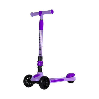 Koko Rusty Kick Scooter with Adjustable Height and Portable, Kids Scooter with PVC Wheels for Age 3+ (Max User Weight: 40kg)(Purple)