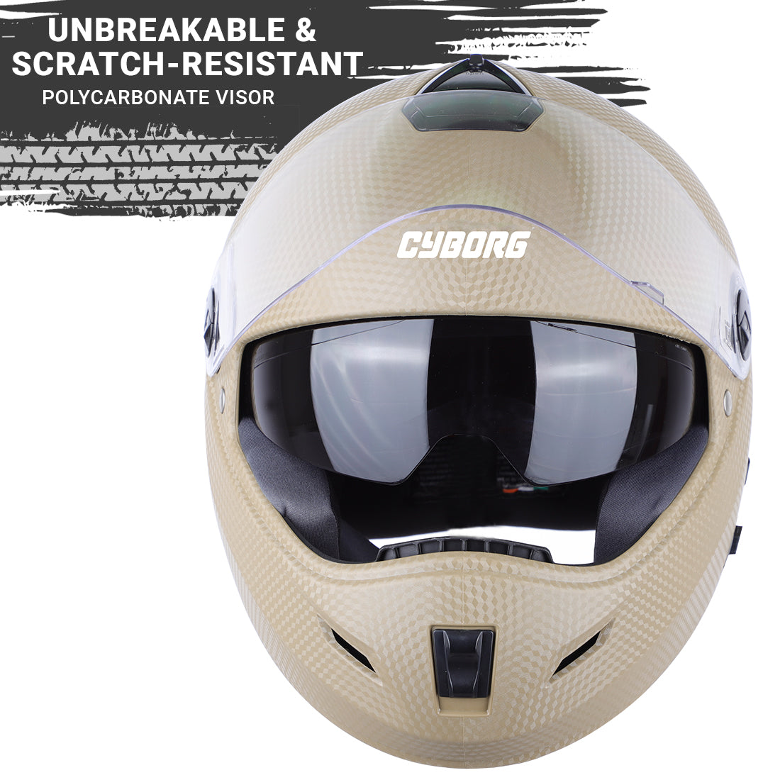 Full face helmet with internal 2024 sun visor