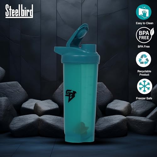 Steelbird Beast 700ml: High-Performance Gym Protein Shaker Bottle - Boost Your Workout! (Green)