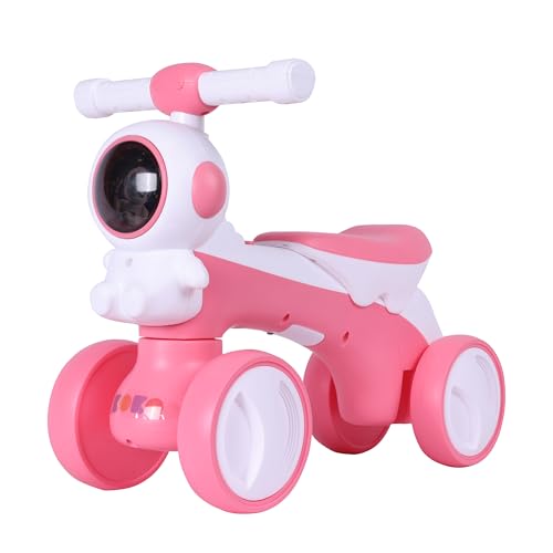 Koko Astronaut Balance Bike for Toddlers – Lightweight Ride-On Toy with Sturdy Wheels, Safe and Fun Indoor/Outdoor Bike for Kids, Ages 1-3 (Pink)