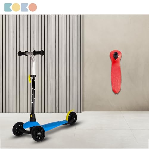 Koko Terminator Kick Scooter with Adjustable Height and Portable, Kids Scooter with PVC Wheels for Age 3+ (Max User Weight: 25kg) (Blue)