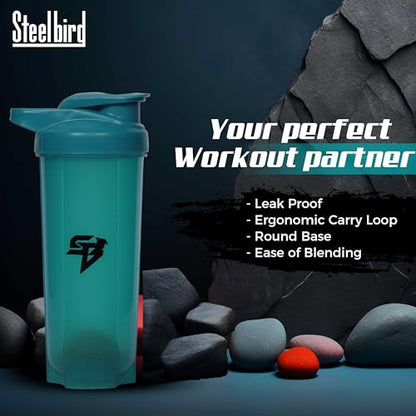 Steelbird Beast 700ml: High-Performance Gym Protein Shaker Bottle - Boost Your Workout! (Green)