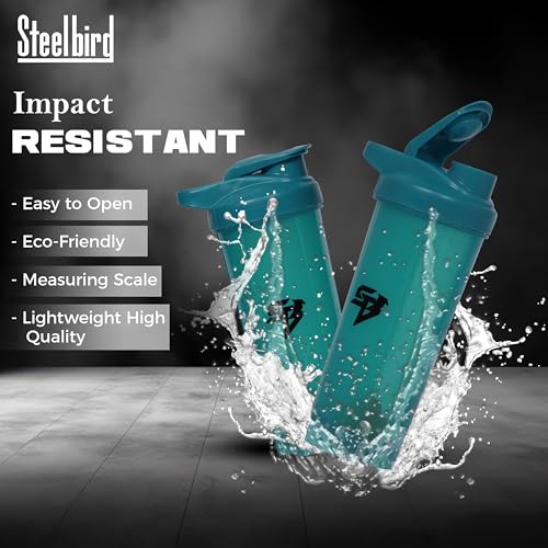 Steelbird Beast 700ml: High-Performance Gym Protein Shaker Bottle - Boost Your Workout! (Green)