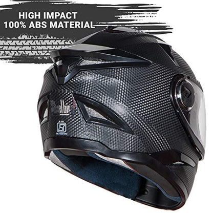 Steelbird 7Wings Robot Opt Dashing ISI Certified Full Face Helmet (Black with Clear Visor)