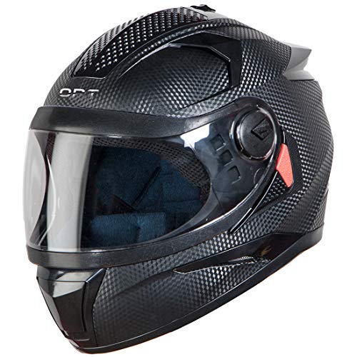 Steelbird 7Wings Robot Opt Dashing ISI Certified Full Face Helmet (Black with Clear Visor)