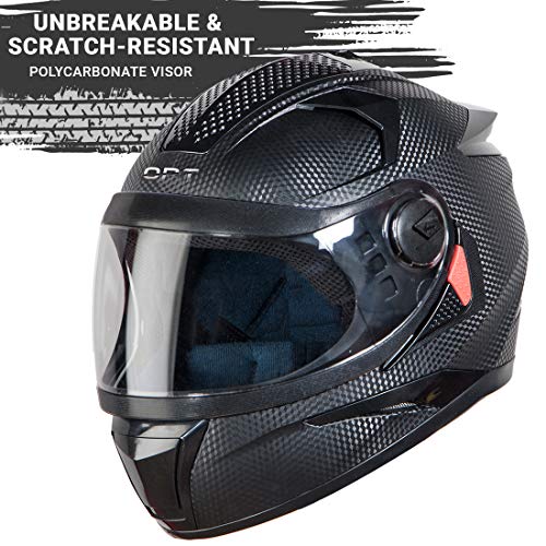 Steelbird 7Wings Robot Opt Dashing ISI Certified Full Face Helmet (Black with Clear Visor)