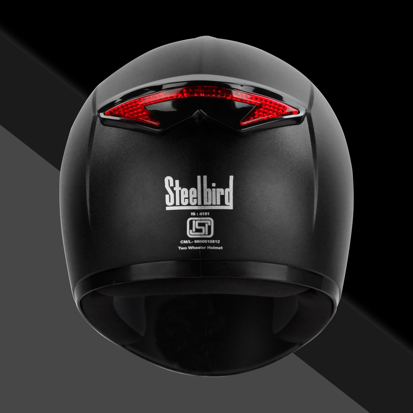 Steelbird SBH-34 Road ISI Certified Full Face Helmet for Men and Women with Inner Smoke Sun Shield (Dashing Black)