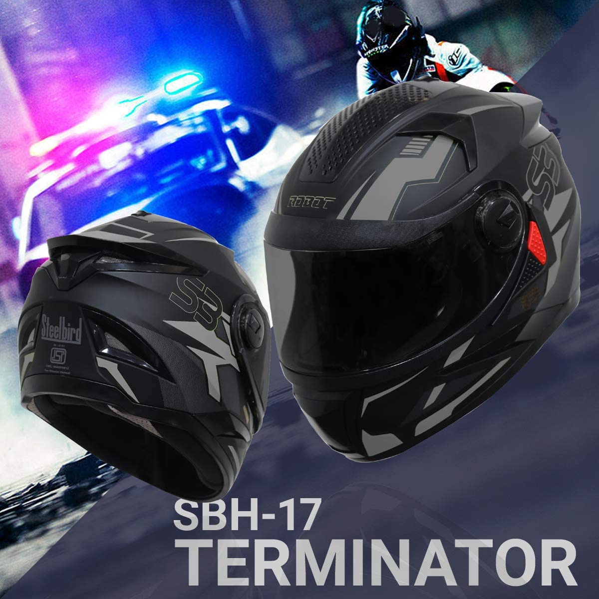 Steelbird sbh best sale 17 robot terminator