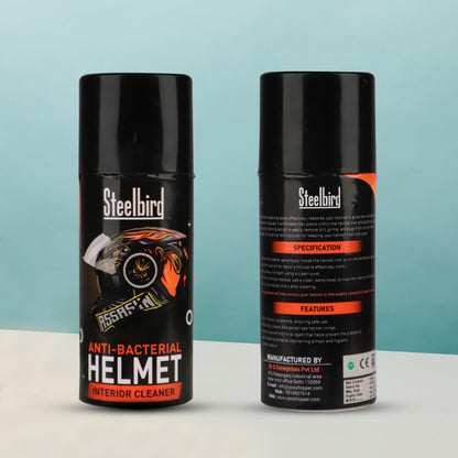 Steelbird Helmet Interior Foam Cleaner Anti Bacterial Spray, Deep Cleaning for Helmet Interior, Protects from Hair Loss