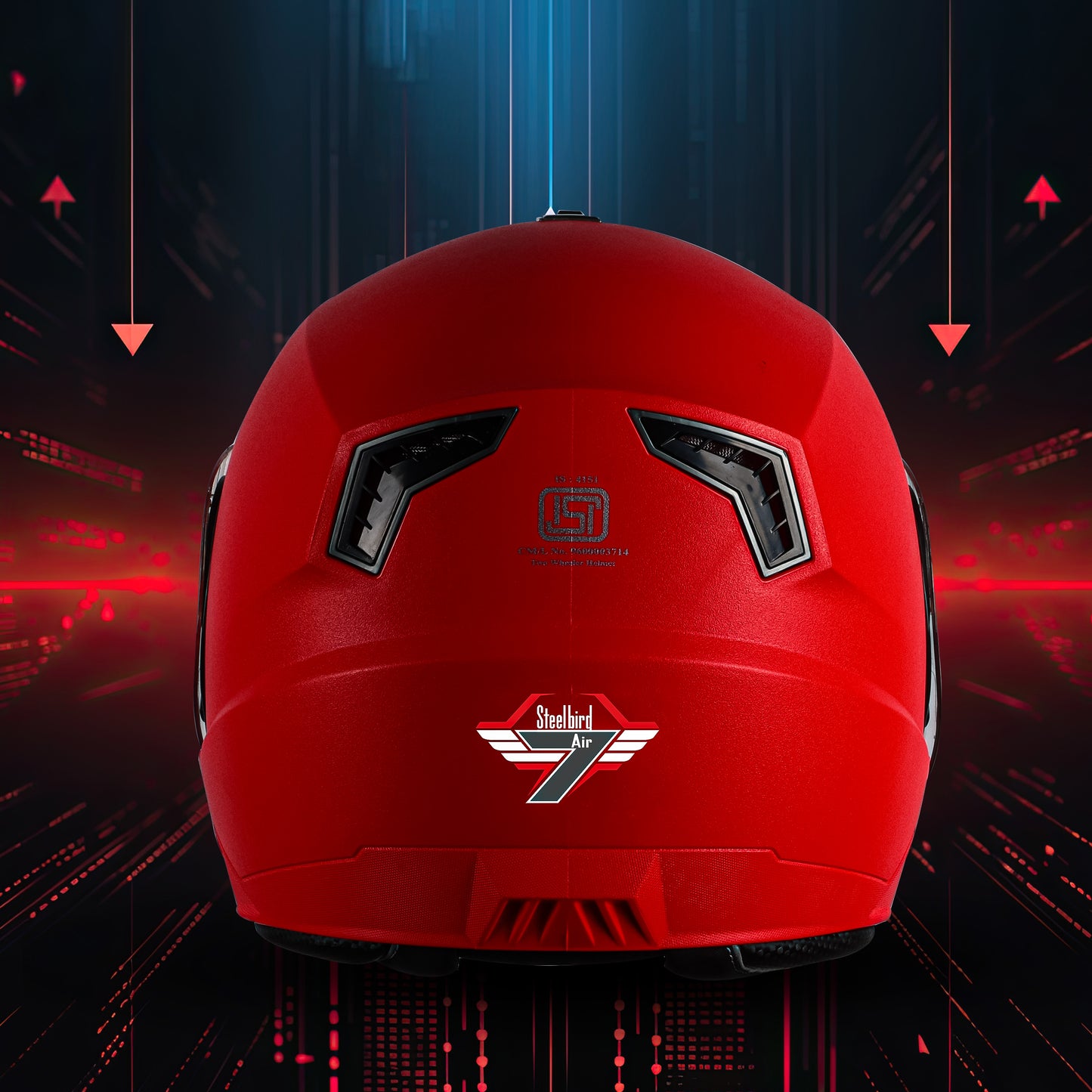 Steelbird SBA-9 7Wings  ISI Certified Open Face Helmet for Men and Women  (Dashing Red With Clear Visor)