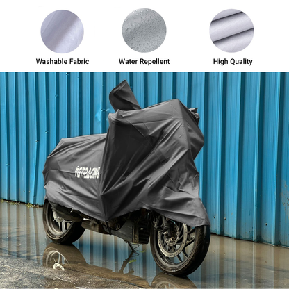 Steelbird Bike Cover GT Racing UV Protection Water-Resistant & Dustproof (2X2 Grey), Bike Body Cover with Carry Bag